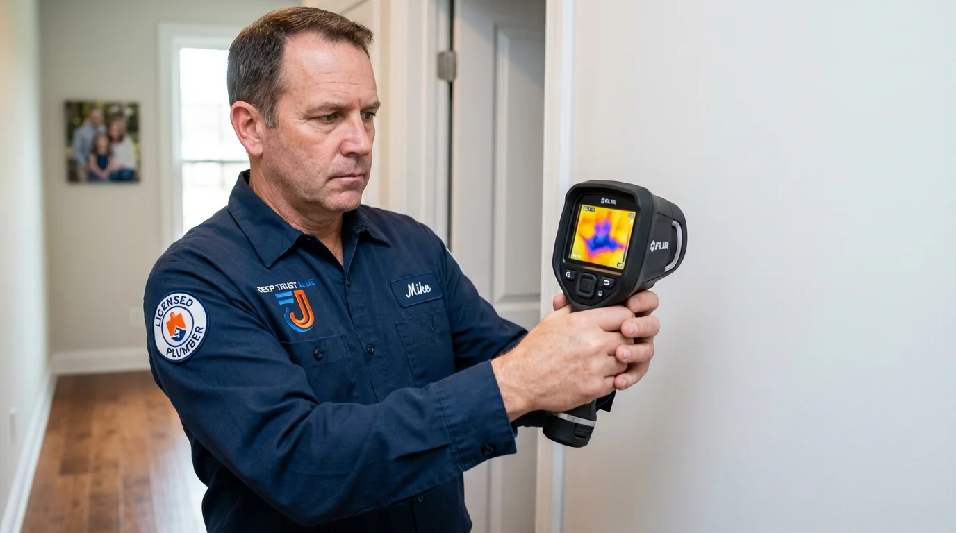 Thermal imaging leak detection by Johns Plumbing LLC in New Johnsonville